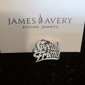 James Avery Sterling Silver Special Friend Charm Retired